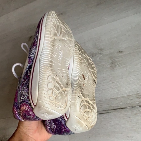 Alegria Cindi Purple Swirl Sneakers Floral 39 lace up comfort casual - Picture 11 of 11